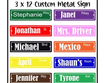 Personalized Street Sign - Create Your Own Custom Street Sign with Your Name or Message. Wall Art | Man Cave | She Shed | Child's Room