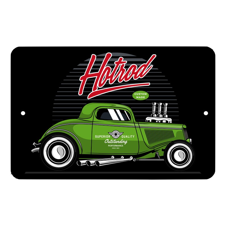 Hot Rod Sign Vintage Style 11 - Hotrod - Car - Garage Sign - Aluminum ...