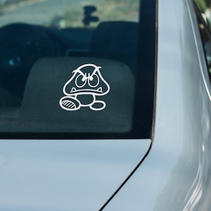 Goomba Super Mario Bros Nintendo vinyl decal - For Cars, Laptops, Sticker, Mirror, etc. | Mario | Luigi | Bowser | Toad | Yoshi | Video Game