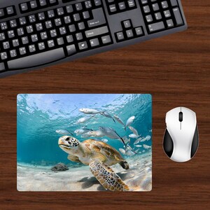Funny Turtle Frisbee Mouse Pad - Soft Foam Mat, 23.5x19.6cm, Cool Animal Design For Office Desk (#8315)