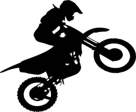 Motorcycle Dirt Bike Vinyl Decal Biker Yamaha Kawasaki