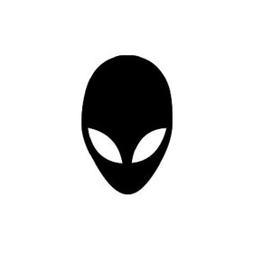 Alien Head vinyl decal - For Cars, Laptops, Sticker, Mirrors, etc.