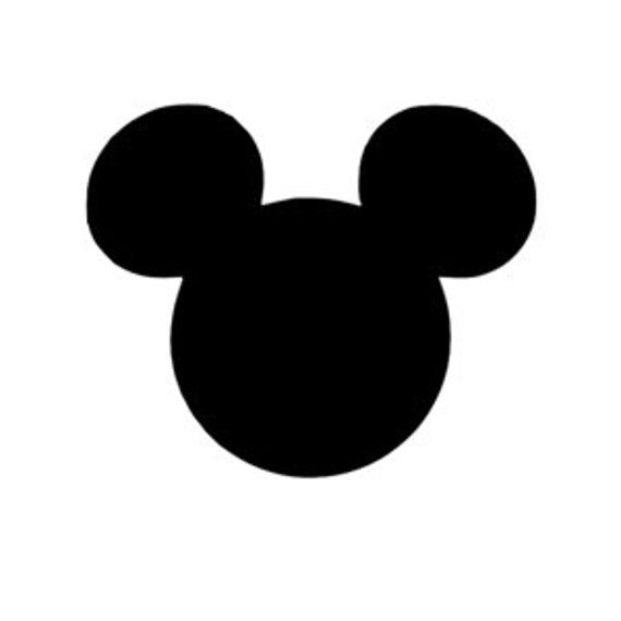 Disney Mickey Ears Silhouette Vinyl Decal for Cars Laptops 