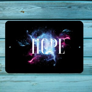 Hope metal sign - Wall Decor - Aluminum Door Sign - Wall Metal Sign - Kid&#39;s Room - Study - Man Cave - She Shed - Wall Art