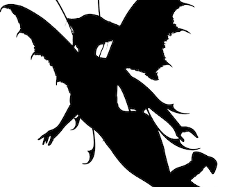 Flying Fairy silhouette Vinyl Decal - For Cars, Laptops, Sticker, Mirrors, etc.