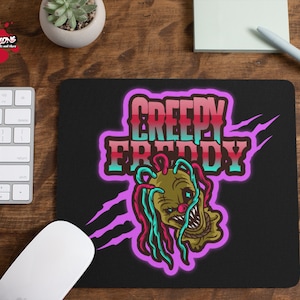 Creepy Freddy Monster Mouse Pad - Funny Mousepad - Clown Humor Mouse mat - Custom office - Gift Idea - Novelty computer - Custom - Customize