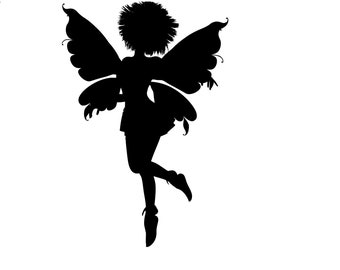 Ballerina Fairy silhouette Vinyl Decal - For Cars, Laptops, Sticker, Mirrors, etc.