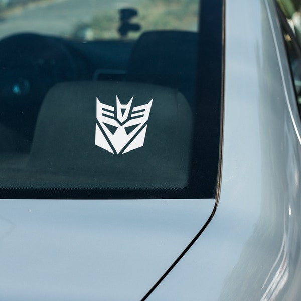 Transformers Decepticon Logo Vinyl Decal - For Cars, Laptops, Sticker, Mirrors, etc. | Autobots | Optimus Prime | Megatron