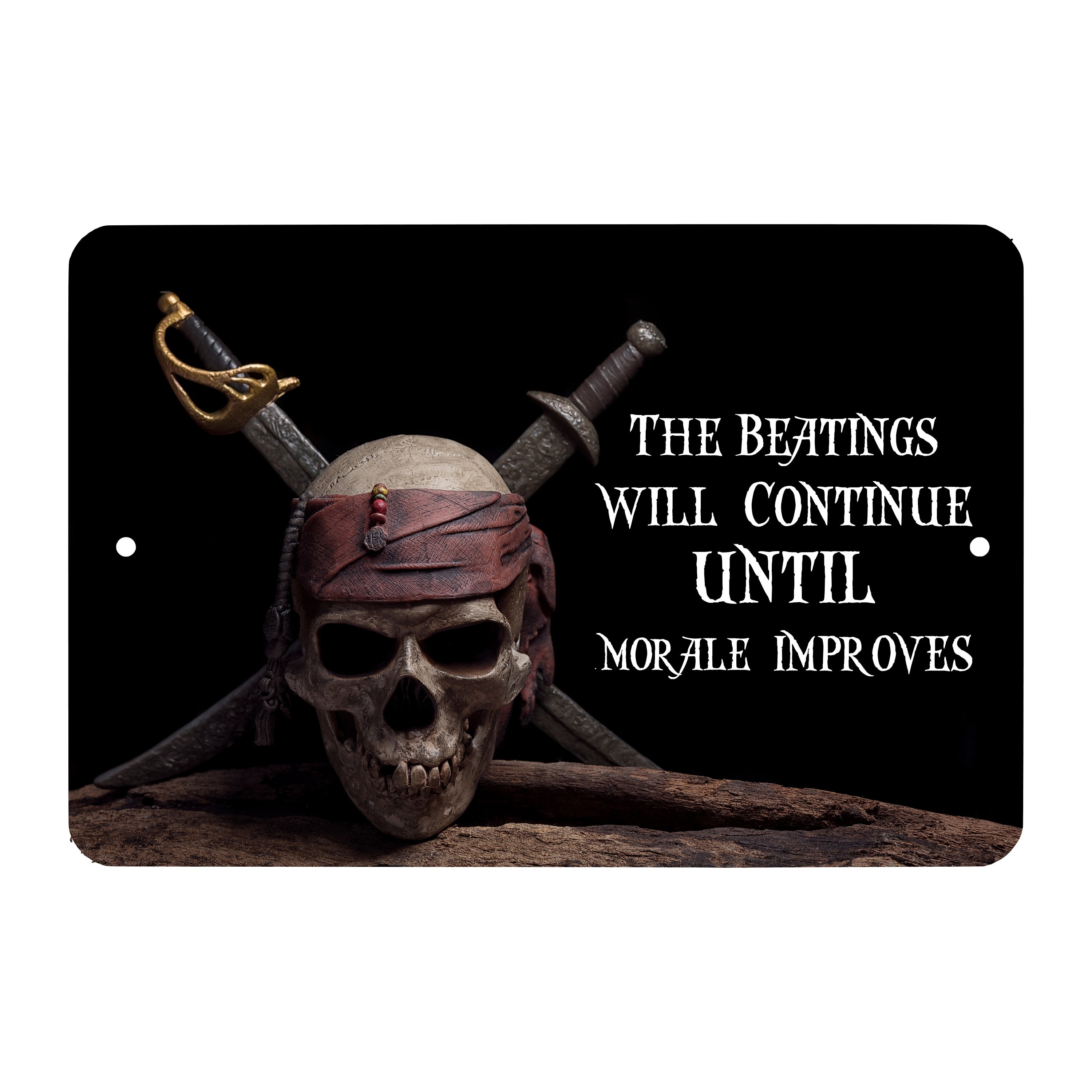 Easy Remove, Hilarious 3x4 in Magnet. Notice The Beatings Will Continue Until Morale Improves. Funny Fake Business Sign. Add Humor to Office Breakrooms, Cubicles and Desks with our Magnetic Decal Gift