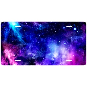 Personalized Custom &quot;Colorful Space&quot;  Novelty Front License Plate - Outer - Space - Colorfull - Decorative Auto Tag - Wall Decor - Sign