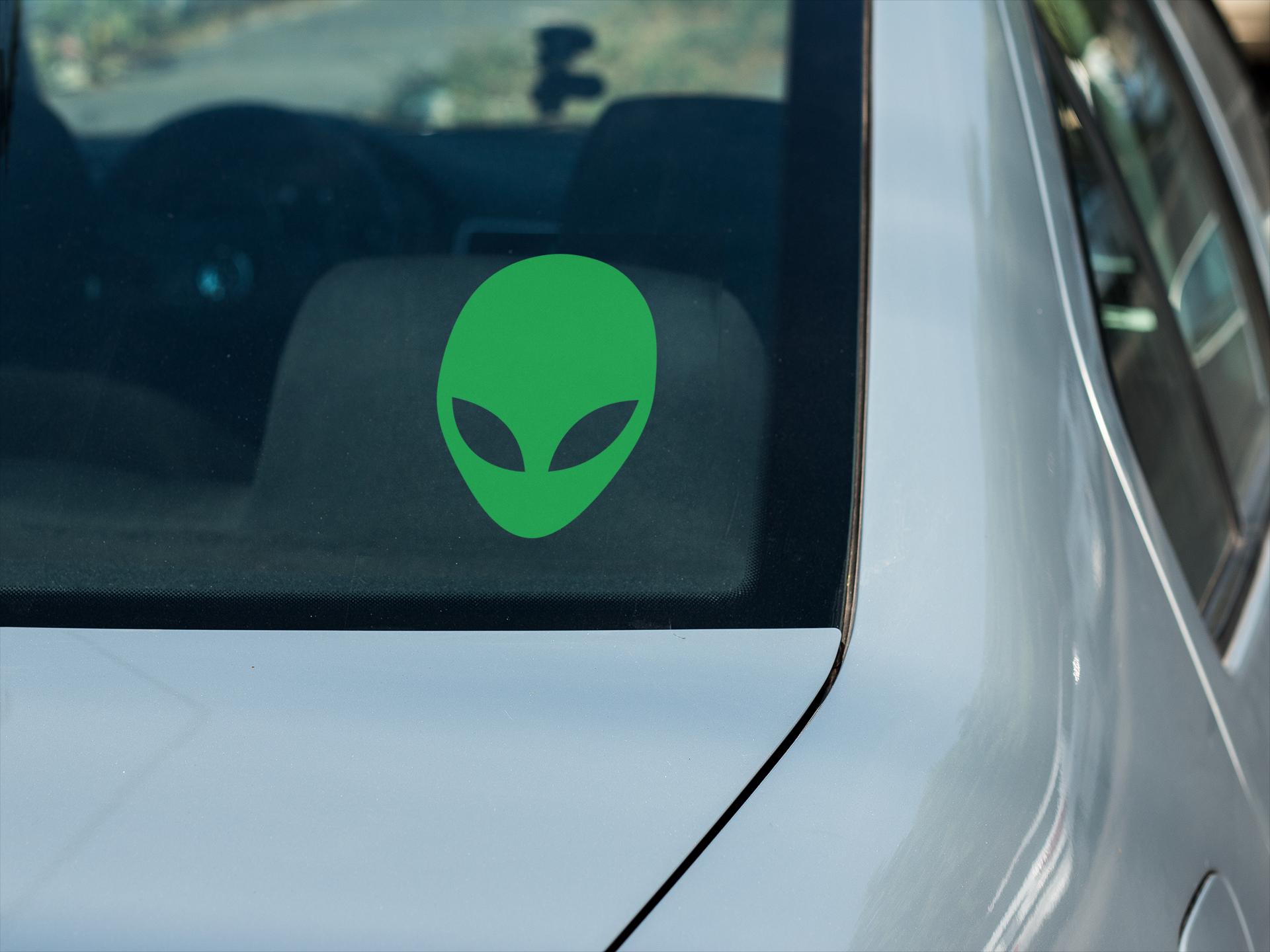 Alien Head Vinyl Decal - for Cars, Laptops, Sticker, Mirrors, Glass ...