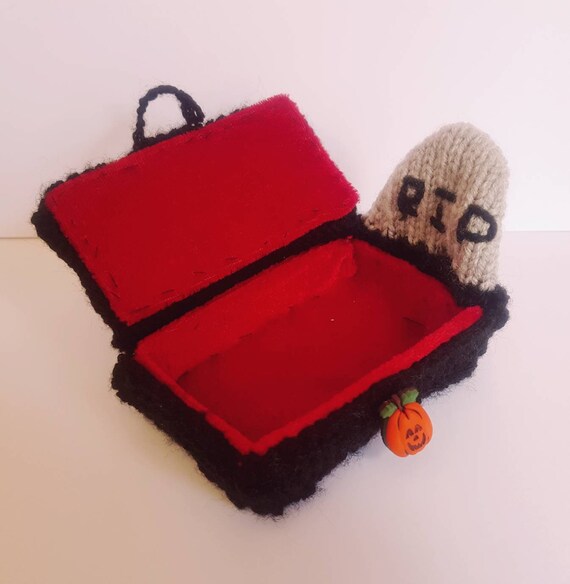 Knitted Coffin Jewellery Box Coffin Gift Box Coffin Etsy