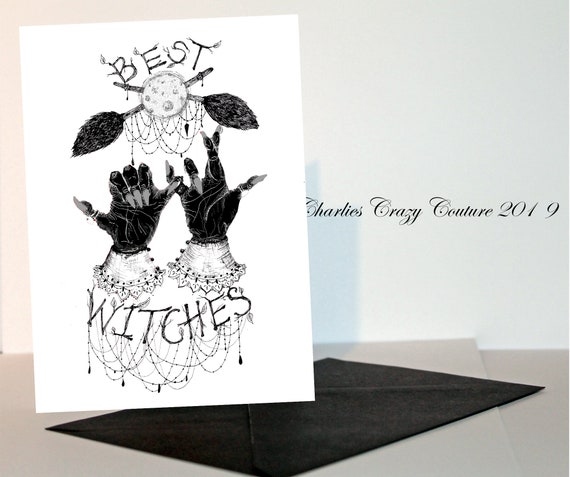 Beste Hexen Beste Freunde Karte Freundschaftskarte Etsy
