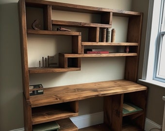 Reclaimed Wood desk bookcase - desk-bookcase