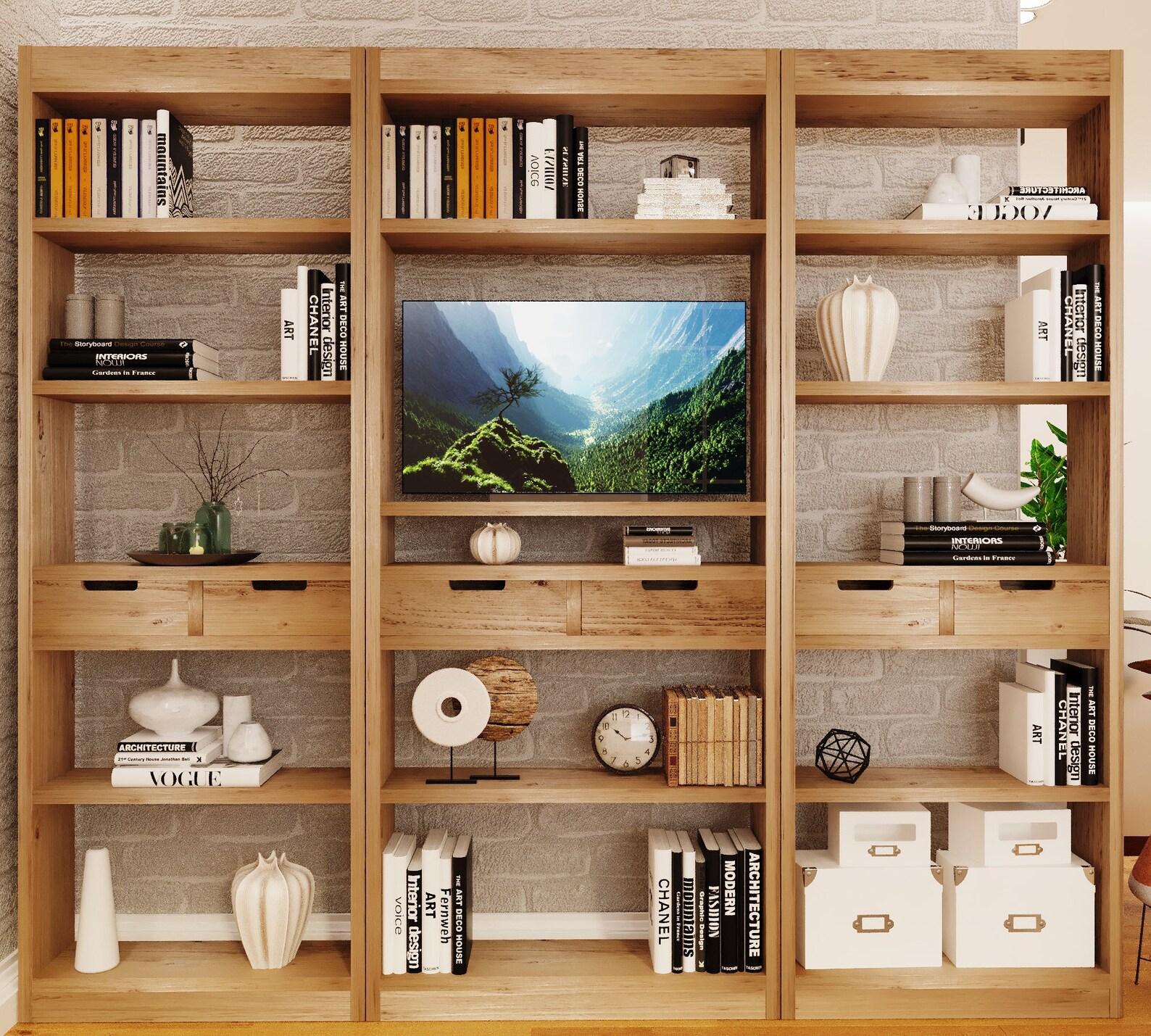 Reclaimed Wood Bookcase / Shelving Units Room Divider - Room Divider ...