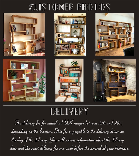 Librería / estantería de madera recuperada muebles de andamio Cajas -   México