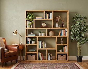 Solid Wood Bookcase Flat Pack | Self Assembly Scaffold Shelving Unit | The OG - Free delivery