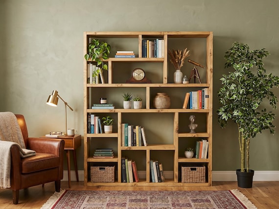 Solid Wood Bookcase Flat Pack | Self Assembly Scaffold Shelving Unit | The OG - Free delivery