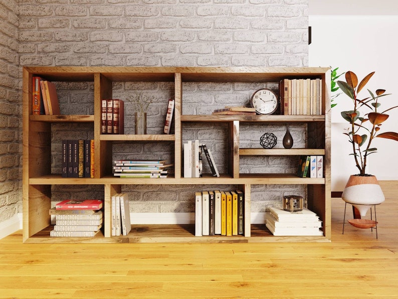 Bookcase media Unit made from reclaimed wood image 1