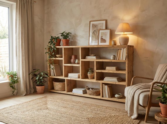 Bookcase media Unit made from reclaimed wood - nod media