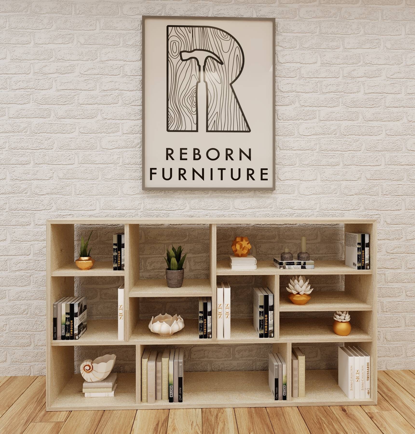 Unidad de soporte de estantería hecha de madera contrachapada | Etsy