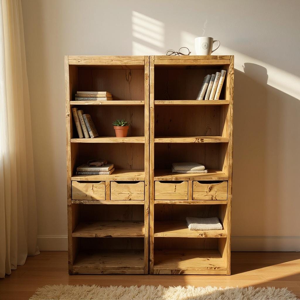 Reclaimed Wood Bookcase / Shelving Units Room Divider - Room Divider - Etsy