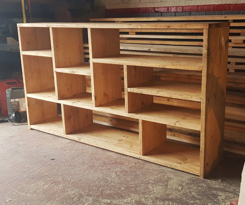 Bookcase media Unit made from reclaimed wood image 8