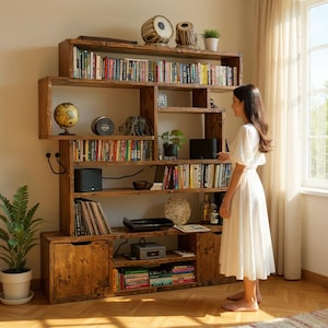 Reclaimed Wood Bookcase / Shelving Unit - scaffold furniture - 2d boxes