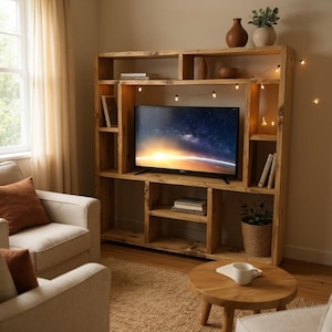 Reclaimed Wood Bookcase / Shelving Unit - scaffold furniture- tvog