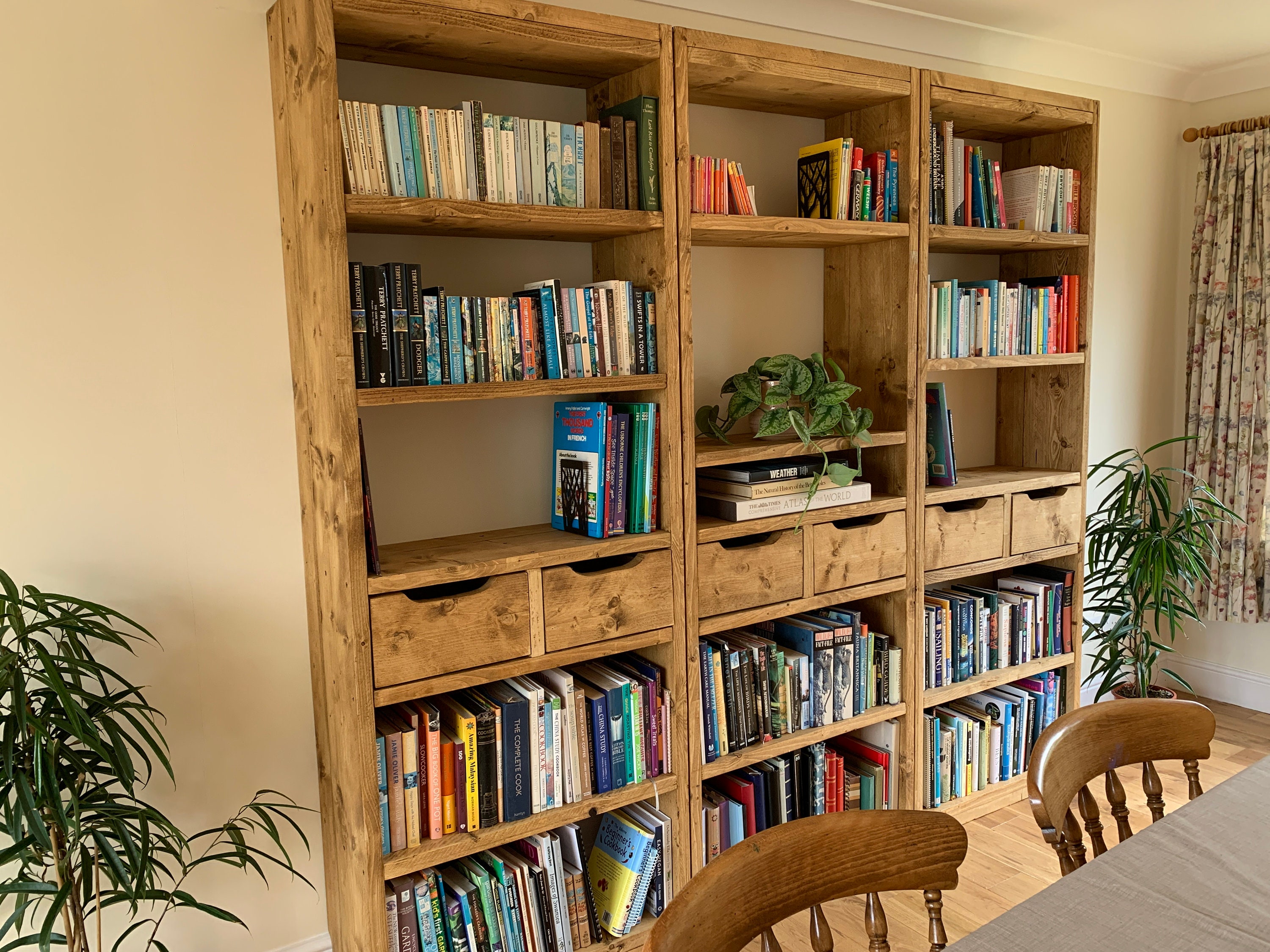 Reclaimed Wood Bookcase / Shelving Units Room Divider - Room Divider - Etsy