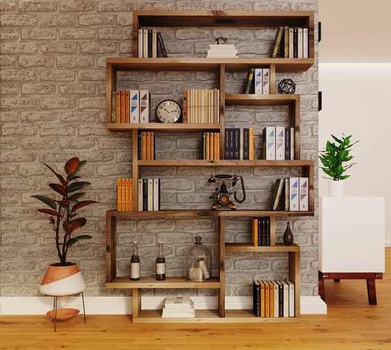 Librería / estantería de madera recuperada muebles de andamio Cajas -   España