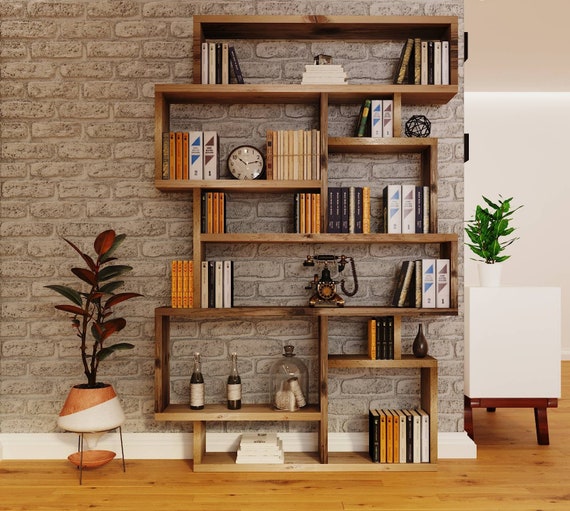 Librería / estantería de madera recuperada muebles de andamio Cajas -   México