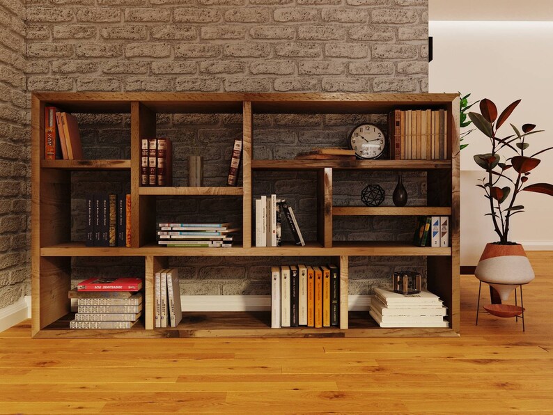 Bookcase media Unit made from reclaimed wood imagem 4