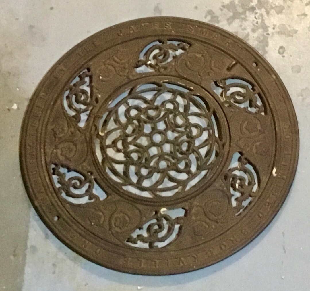 Antique Stove Pipe Hole Cover Vintage Cast Iron Stove Pipe Etsy