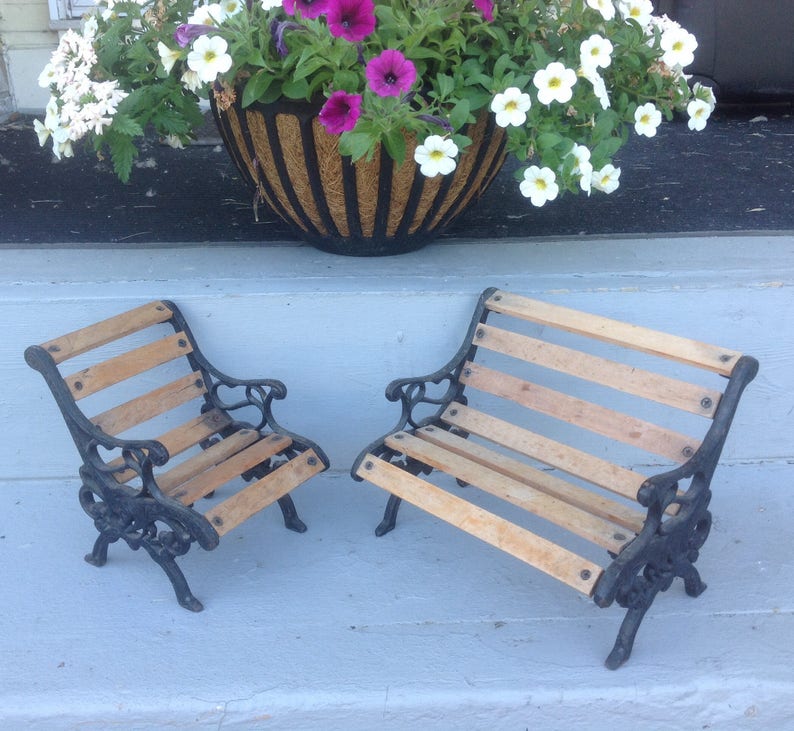 miniature garden bench