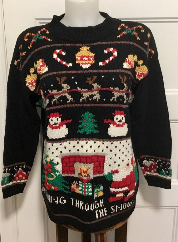 Vintage Christmas Sweater, Christmas Clothing,