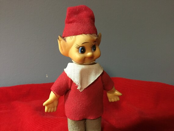 vintage christmas elf doll