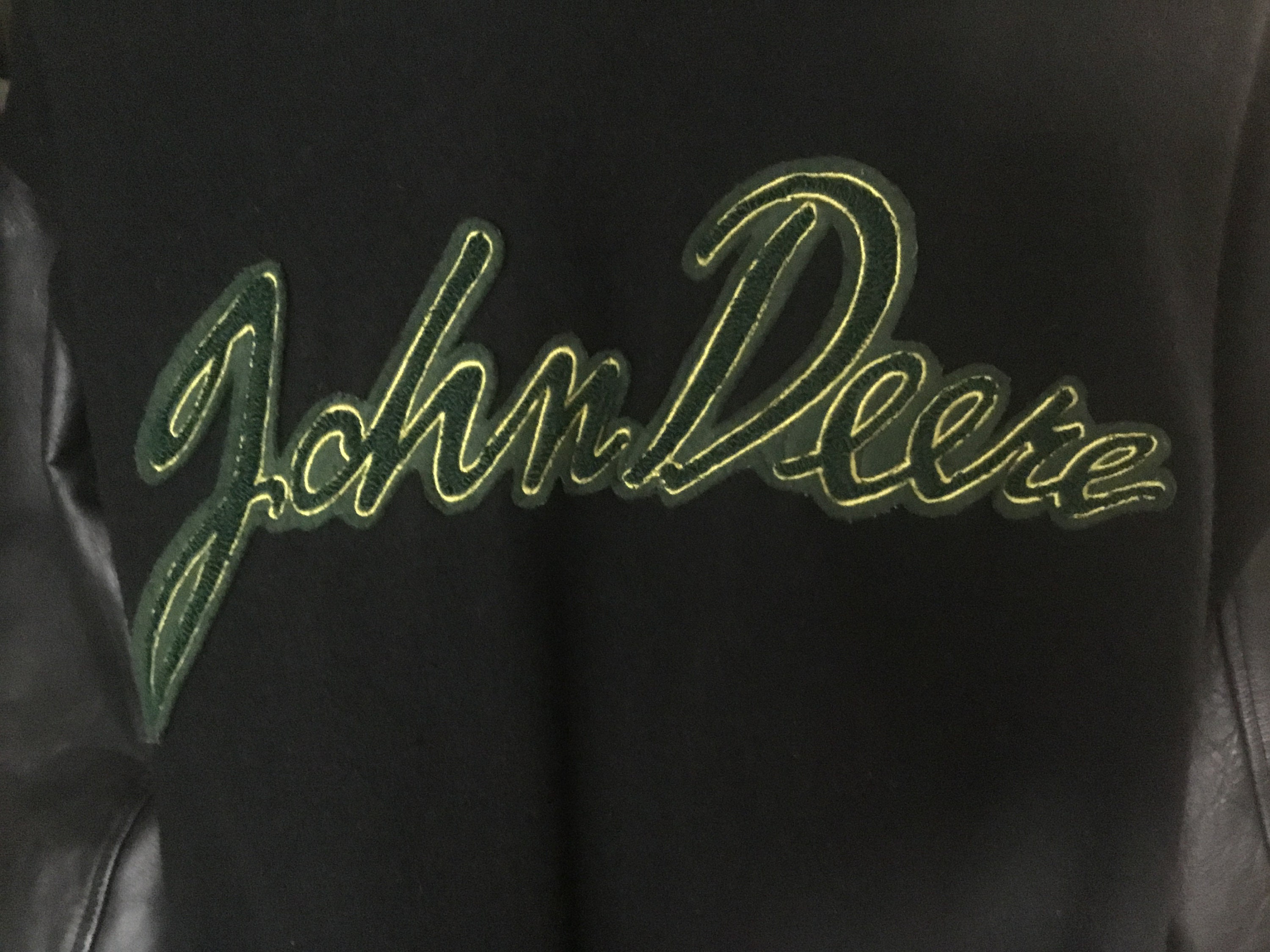 Vintage John Deere Wool and Leather Jacket Etsy