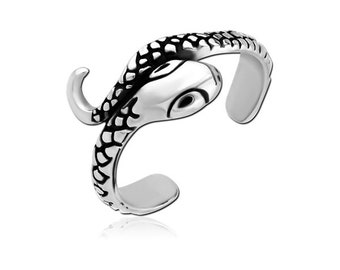 Snake Silver Stainless Steel Toe Ring Jewellery Foot Beach 15mm J313