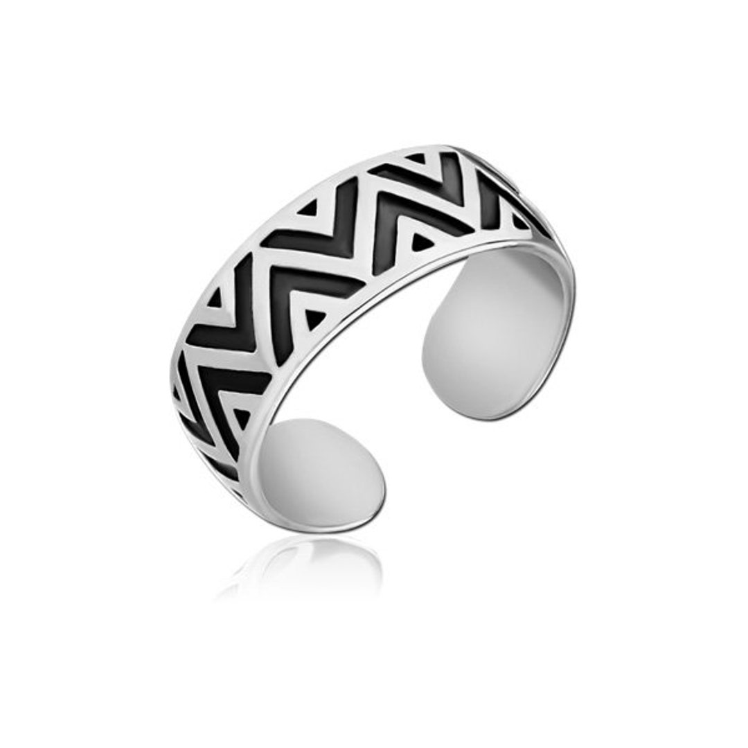 Zigzag Silver Stainless Steel Toe Ring Jewellery Foot Beach - Etsy
