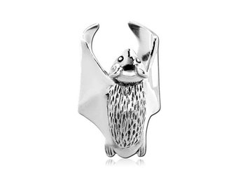 Bat Silver Stainless Steel Ear Cuff Clip Wrap Non Piercing Jewellery J801A