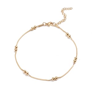 Satellite Box Chain Golden Stainless Steel Anklet Jewellery Ankle Foot 9"/23cm J016A