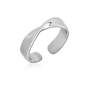 Single Twist Silver Stainless Steel Toe Ring Jewellery Foot Beach 15mm J307