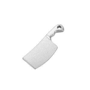 15 Meat Cleaver Antique Silver Charms Pendants Crafts Jewellery Making 9mm x 23mm F130 image 1