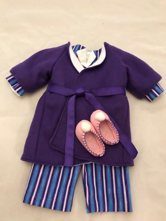 Doll Pajamas American Girl Robe Set Purple Bathrobe And Pajama Set