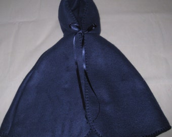 Navy blue fleece cape to fit 18" American Girl dolls