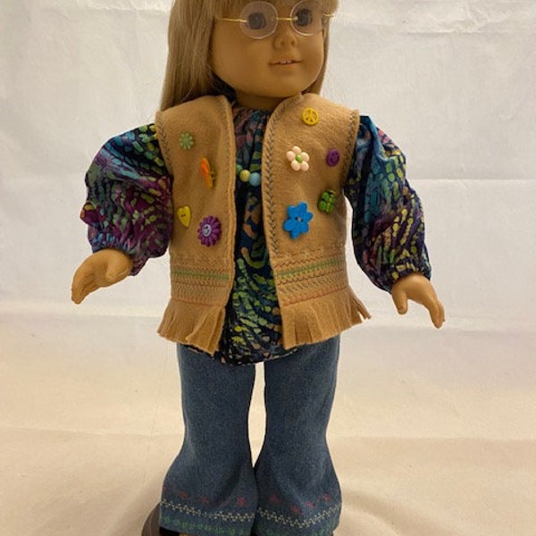 Hippie costume that fits 18in American Girl dolls