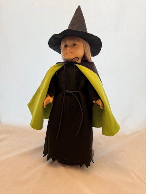 Wicked witch costume that fits 18in American Girl dolls