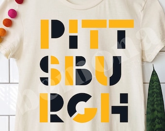 Pittsburgh City Art SVG: Football, Baseball, Fußball Design (Digitaler Download)
