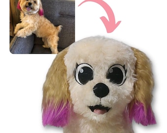 Huggable Cartoon Pet Plush - Custom Pet Plush - Personalized Cartoon Stuffed Animal – Custom Pet Stuffed Doll -Unique Pet Gift for Dog Lover
